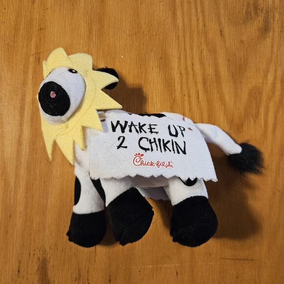 Chick-fil-A Wake Up 2 Chikin Cow Plush Toy 2017 Sun Costume Advertising Promo - Picture 1 of 8